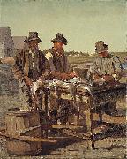John George Brown Cleaning Fish Germany oil painting artist